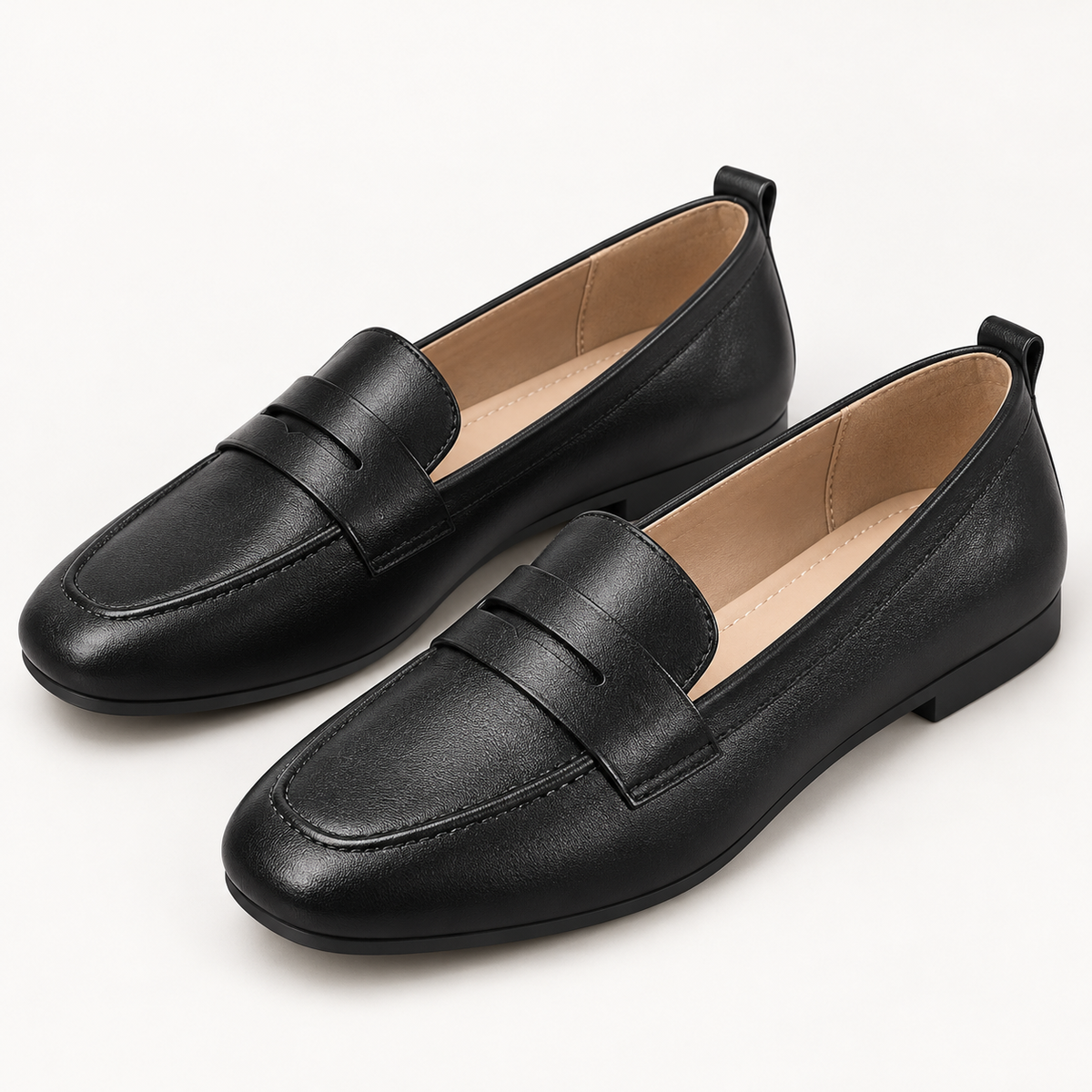 Women's Casual Slip-On Loafers with Round Toe, Flat Sole and Low Heel product image