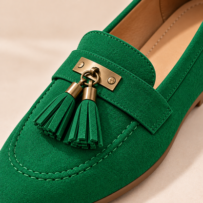 Women's Tassel Loafers with Round Toe, Shallow Vamp and Flat Casual Sole alternate view