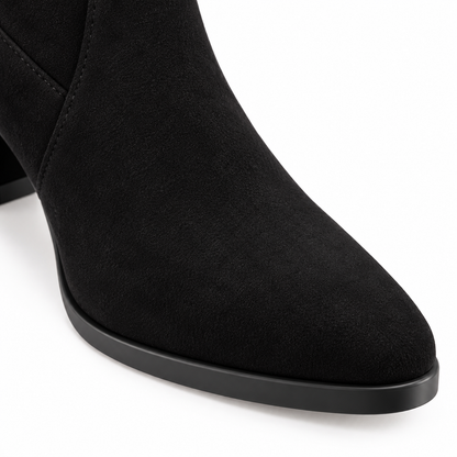 Women's Knee-High Block Heel Boots with Almond Toe and Tall Stretch Shaft alternate view
