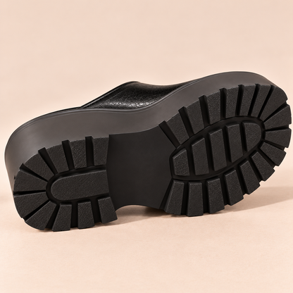 Women's Platform Mule Clogs with Rounded Toe and Chunky Lug Sole alternate view