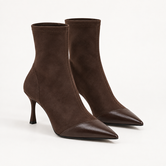 Women's Pointed-Toe Ankle Boots with Slim Heel and Sleek Fitted Shaft product image