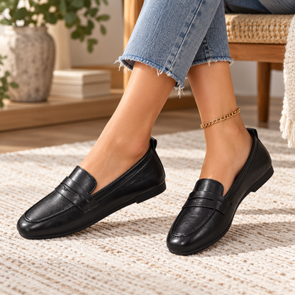 Women's Casual Slip-On Loafers with Round Toe, Flat Sole and Low Heel alternate view